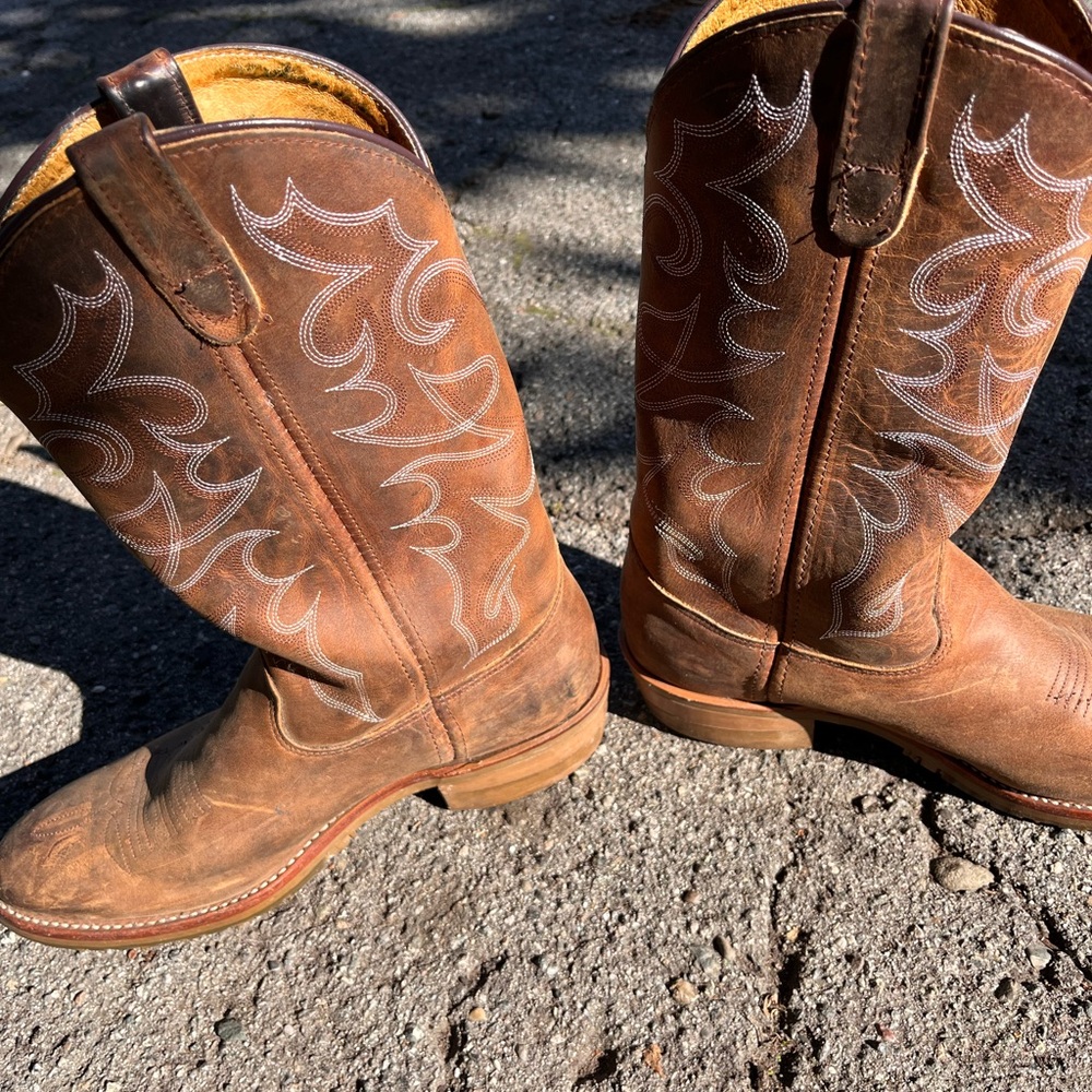 Brown Leather Cowboy Boots